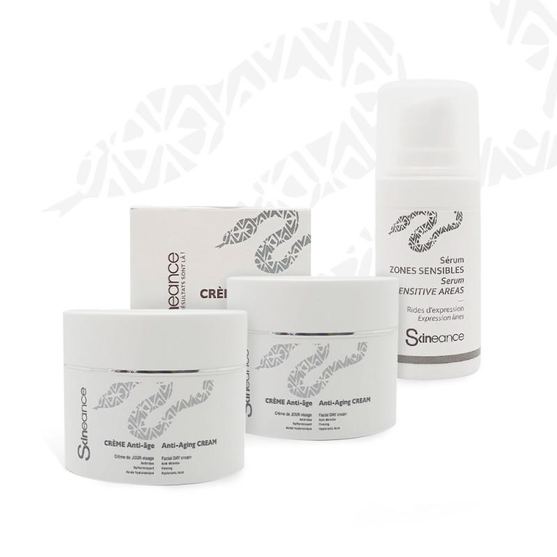 Snake venom: Day cream x2 + serum for sensitive areas - Powerful anti-ageing treatment