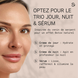 Venin de serpent - Trio ULTRA - Crème jour 50 ml - Crème nuit 50 ml - Sérum Visage 30 ml