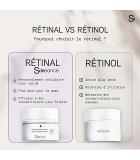BIO Face Cream 50 ml : Retinal + Vitamin C - Vegan - 98% of natural origin - 8 Actions in 1
