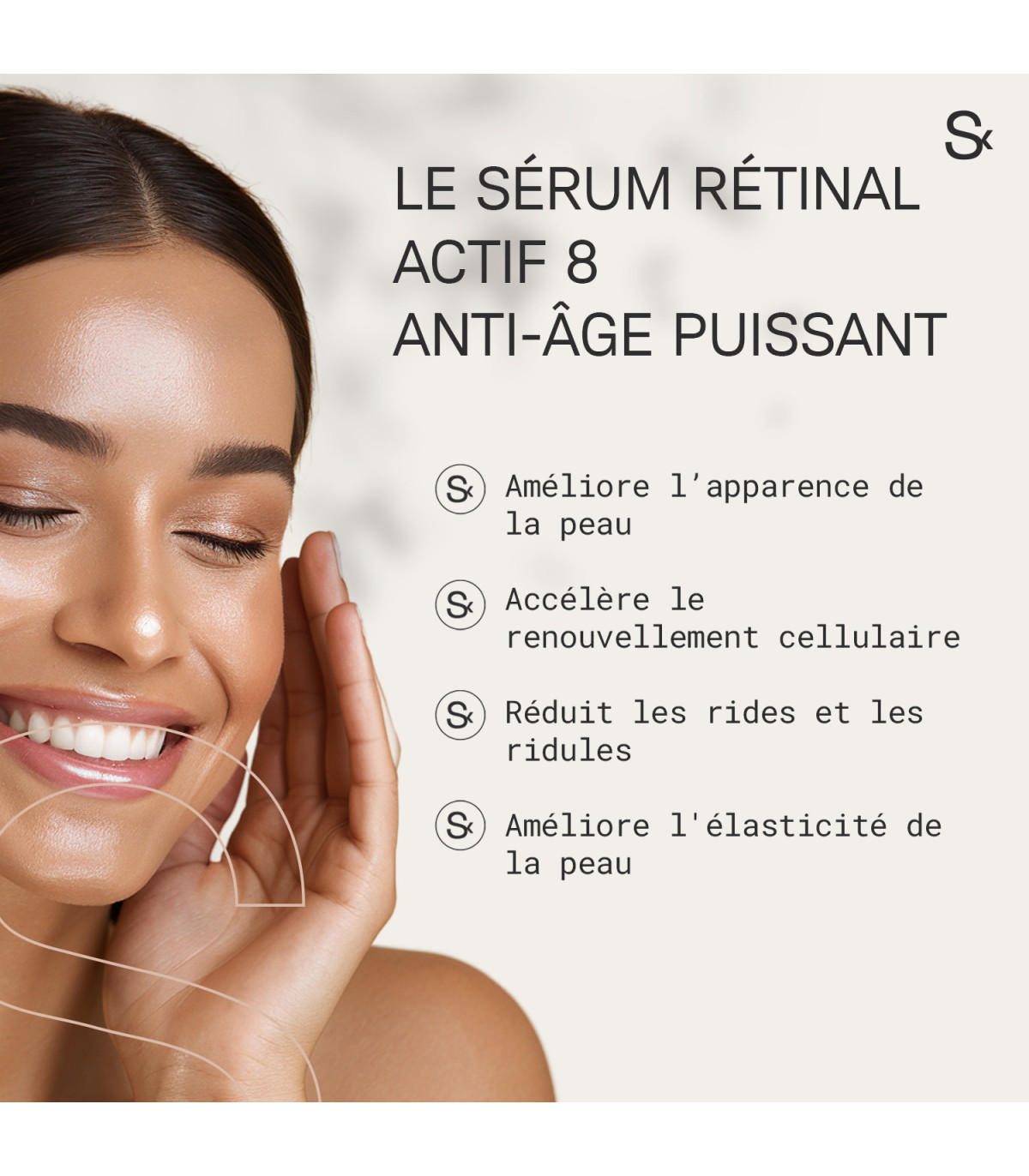 Sérum Visage 30 ML : Rétinol - Vitamine D - Bakuchiol • 99% d’origine naturelle • Anti Rides Puissant Immediat