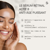 Facial Serum 30 ML: Retinol - Vitamin D - Bakuchiol - 99% natural origin - Immediate Powerful Anti-Wrinkle action