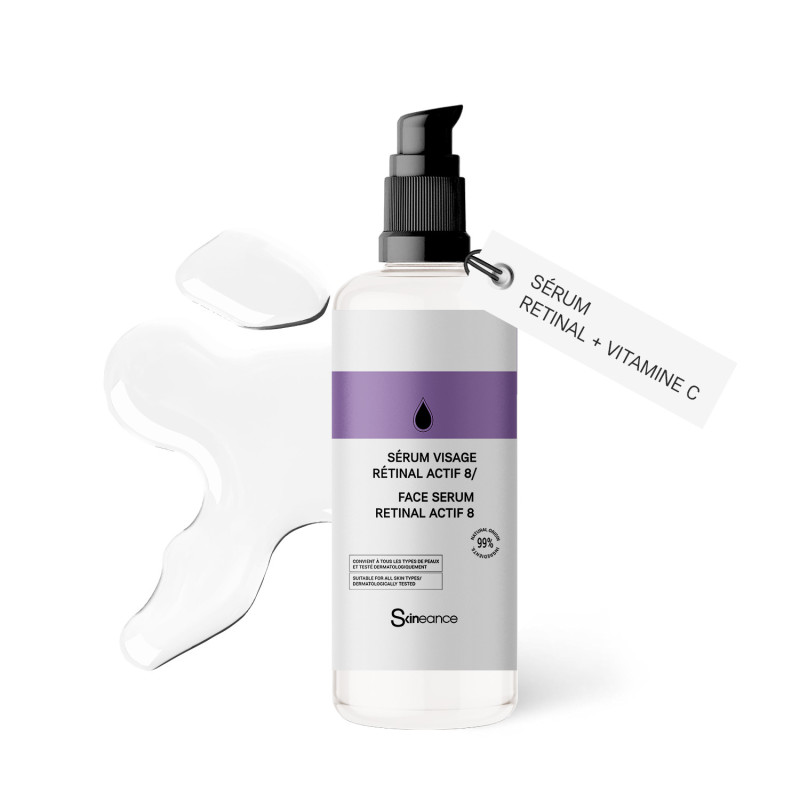 Facial Serum 30 ML: Retinol - Vitamin D - Bakuchiol - 99% natural origin - Immediate Powerful Anti-Wrinkle action