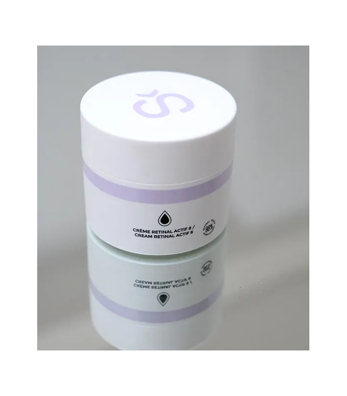 BIO Face Cream 50 ml : Retinal + Vitamin C - Vegan - 98% of natural origin - 8 Actions in 1