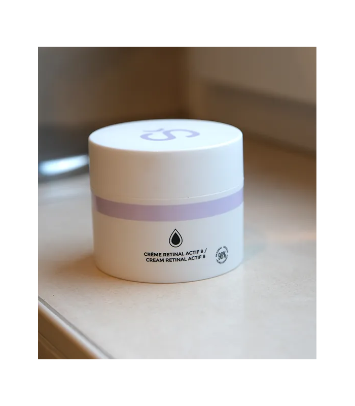 BIO Face Cream 50 ml : Retinal + Vitamin C - Vegan - 98% of natural origin - 8 Actions in 1