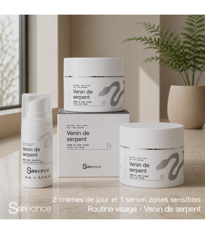 Snake venom: Day cream x2 + serum for sensitive areas - Powerful anti-ageing treatment